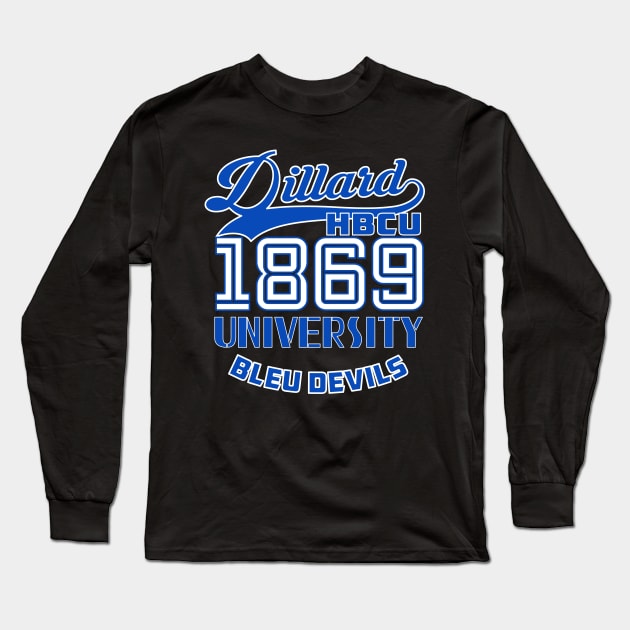 Dillard 1869 University Apparel Long Sleeve T-Shirt by HBCU Classic Apparel Co